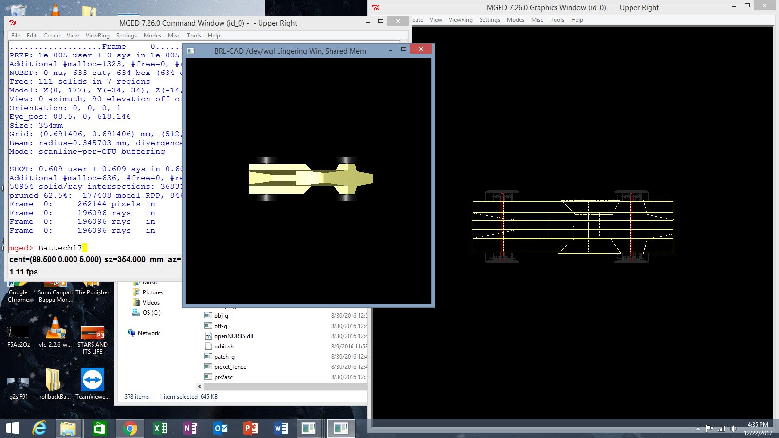 brl cad shooting a ray